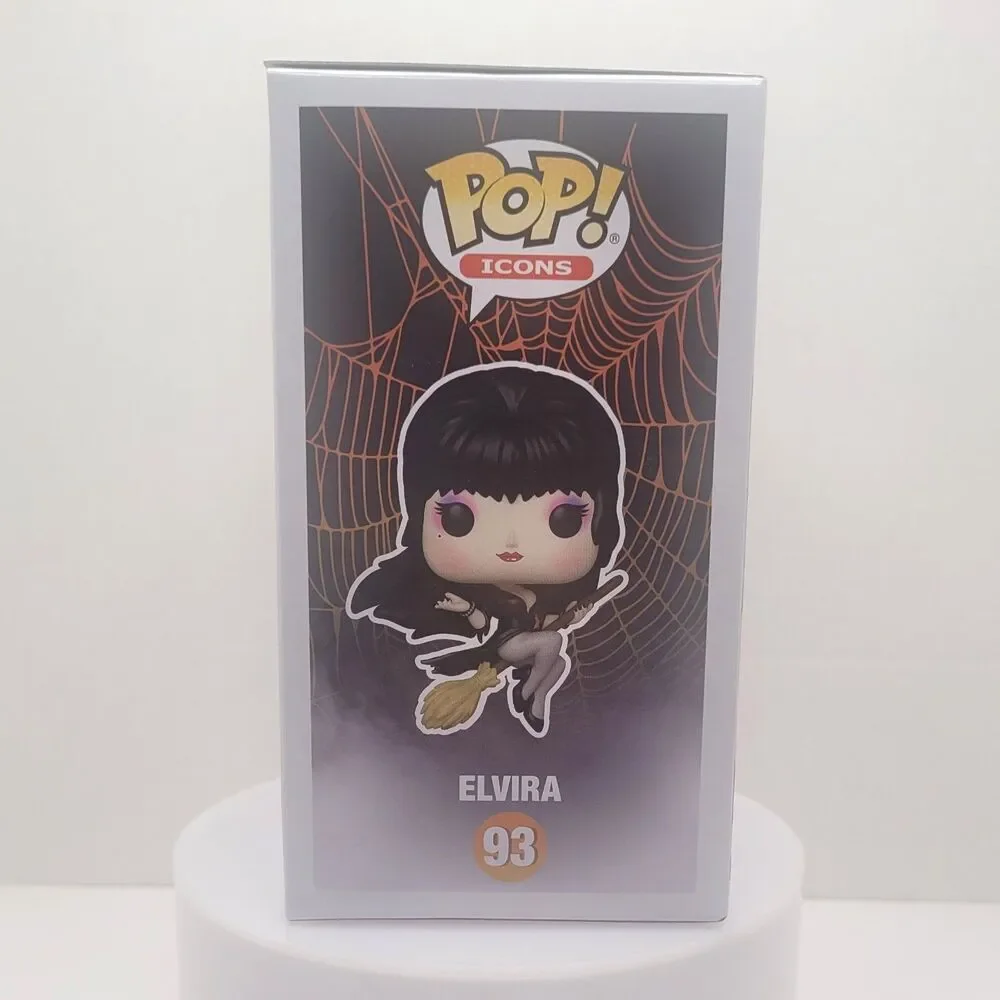 Funko Pop Icons Elvira on Broom Vinyl Figure #93